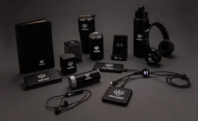 Bežične slušalice sa svjetlećim logotipom P328.04 black-8