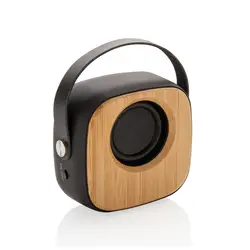 Modni bežični zvučnik od 3W od bambusa P328.58 black-1