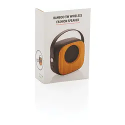 Modni bežični zvučnik od 3W od bambusa P328.58 black-9