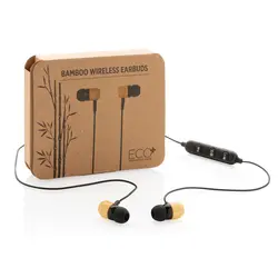 Bežične slušalice od bambusa P329.10 brown-9