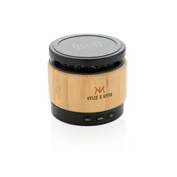 Bežični punjač s zvučnikom od bambusa P329.17 brown-3