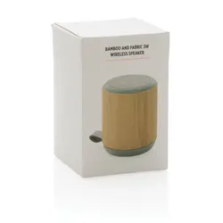 Bežični zvučnik 3W b od bambusa i tkanine P329.37 brown-8