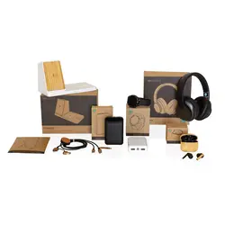 TWS slušalice od RCS reciklirane plastike i bambusa P329.93 brown-10