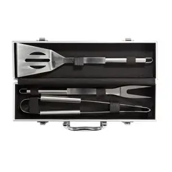 Set za roštilj od 3 kom u aluminijskoj kutiji P422.17 silver-4