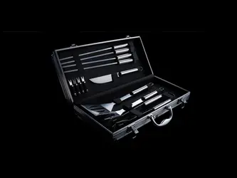 Set za roštilj od 12 komada u aluminijskoj kutiji P422.18 silver-7