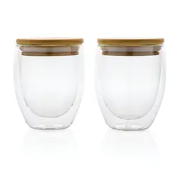 Šalice od borosilikatnog stakla 250ml 2kom set P432.14 transparent-2