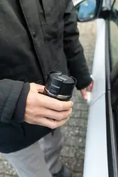 Putna termo šalica s keramičkim premazom Bogota 220 ml P432.24 black-12