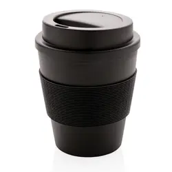 Šalica za kavu za višekratnu upotrebu s poklopcem na navoj 350 ml P432.68 black-1