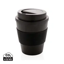 Šalica za kavu za višekratnu upotrebu s poklopcem na navoj 350 ml P432.68 black-8 Šalica za kavu za višekratnu upotrebu s poklopcem na navoj 350 ml P432.68 black-8