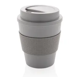 Šalica za kavu za višekratnu upotrebu s poklopcem na navoj 350 ml P432.68 grey-1