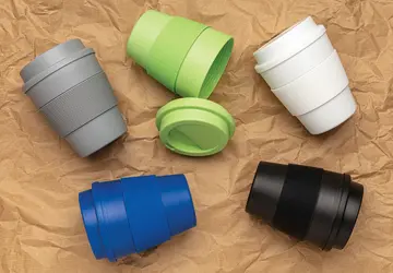 Šalica za kavu za višekratnu upotrebu s poklopcem na navoj 350 ml P432.68 grey-6