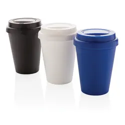 Šalica za kavu s dvostrukom stijenkom za višekratnu upotrebu 300 ml P432.69 black-7