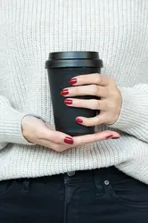 Šalica za kavu s dvostrukom stijenkom za višekratnu upotrebu 300 ml P432.69 black-8