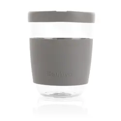 Čaša sa silikonskim poklopcem i navlakom, 360 ml Ukiyo P432.70 grey-2