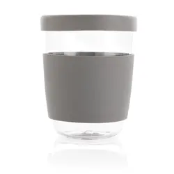 Čaša sa silikonskim poklopcem i navlakom, 360 ml Ukiyo P432.70 grey-4
