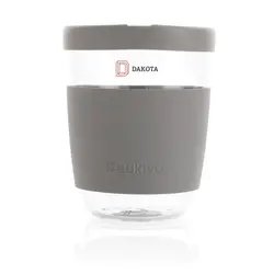Čaša sa silikonskim poklopcem i navlakom, 360 ml Ukiyo P432.70 grey-3