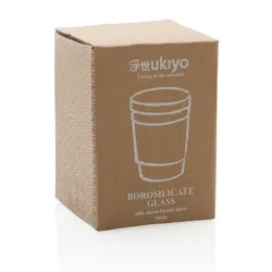 Čaša sa silikonskim poklopcem i navlakom, 360 ml Ukiyo P432.70 grey-9