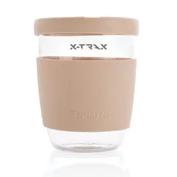 Čaša sa silikonskim poklopcem i navlakom, 360 ml Ukiyo P432.70 brown-3