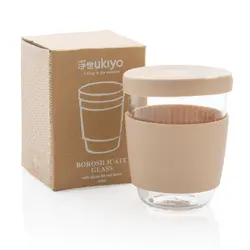 Čaša sa silikonskim poklopcem i navlakom, 360 ml Ukiyo P432.70 brown-8