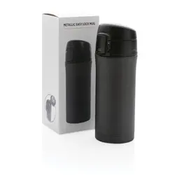 Metalna termo šalica s jednostavnim zaključavanjem P432.76 black-11