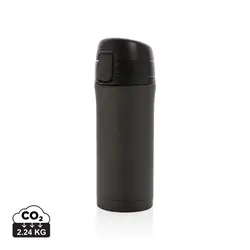 Metalna termo šalica s jednostavnim zaključavanjem P432.76 black-13 Metalna termo šalica s jednostavnim zaključavanjem P432.76 black-13