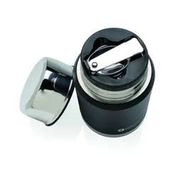 Bakrena termo kutija za ručak Swiss Peak Elite P432.98 black-6