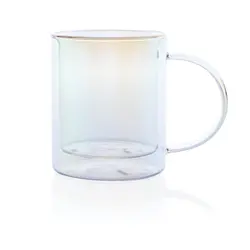 Šalica od galvaniziranog stakla s dvostrukom stijenkom Deluxe P433.11 transparent-4