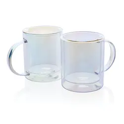 Šalica od galvaniziranog stakla s dvostrukom stijenkom Deluxe P433.11 transparent-7