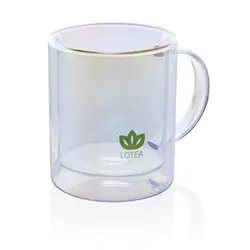Šalica od galvaniziranog stakla s dvostrukom stijenkom Deluxe P433.11 transparent-8