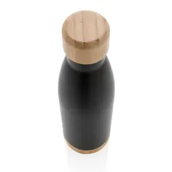Promotivna termosica s poklopcem i dnom od bambusa P436.79 black-4