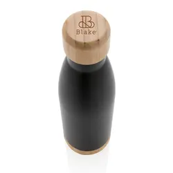 Promotivna termosica s poklopcem i dnom od bambusa P436.79 black-3