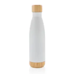 Promotivna termosica s poklopcem i dnom od bambusa P436.79 white-2