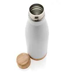 Promotivna termosica s poklopcem i dnom od bambusa P436.79 white-5