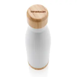 Promotivna termosica s poklopcem i dnom od bambusa P436.79 white-3
