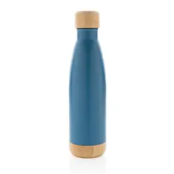 Promotivna termosica s poklopcem i dnom od bambusa P436.79 blue-2