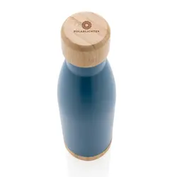 Promotivna termosica s poklopcem i dnom od bambusa P436.79 blue-3