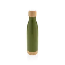Promotivna termosica s poklopcem i dnom od bambusa P436.79 green-1