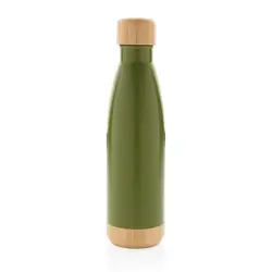 Promotivna termosica s poklopcem i dnom od bambusa P436.79 green-2