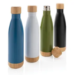 Promotivna termosica s poklopcem i dnom od bambusa P436.79 green-6