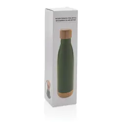 Promotivna termosica s poklopcem i dnom od bambusa P436.79 green-9