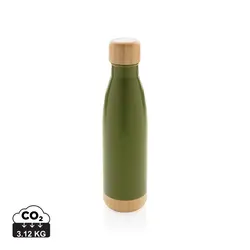 Promotivna termosica s poklopcem i dnom od bambusa P436.79 green-0