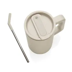 Termo šalica od recikliranog čelika 800 ml Cube RCS P437.31 beige-9