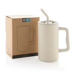 Termo šalica od recikliranog čelika 800 ml Cube RCS P437.31 beige-19