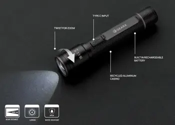 Punjiva USB svjetiljka Gear X RCS P513.90 black-11