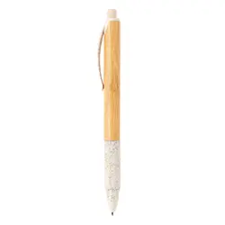 Olovka od bambusa i pšenične slame P610.53 white-2