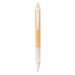 Olovka od bambusa i pšenične slame P610.53 white-4