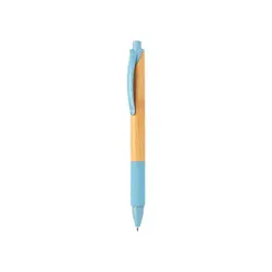Olovka od bambusa i pšenične slame P610.53 blue-1