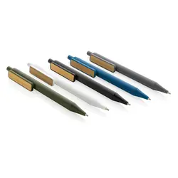 Kemijska olovka s klipsom od bambusa GRS RABS P611.08 grey-5