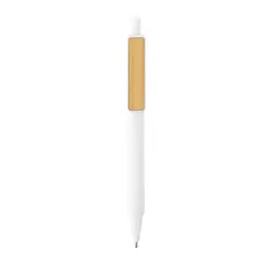 Kemijska olovka s klipsom od bambusa GRS RABS P611.08 white-2