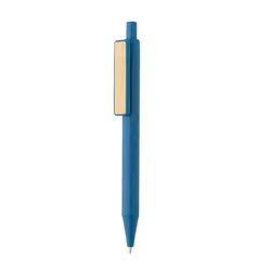 Kemijska olovka s klipsom od bambusa GRS RABS P611.08 blue-1